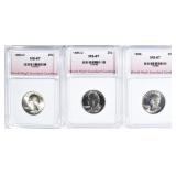 3-WASHINGTON QTRS GRADED WHSG 3-WASHINGTON QTRS GRADED WHSG
