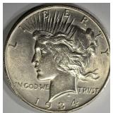 1934-S PEACE DOLLAR  AU/BU