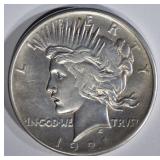 1921 PEACE DOLLAR AU/BU