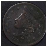 1837 LARGE CENT XF 1837 LARGE CENT XF