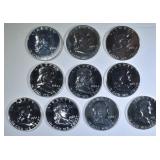 10-PROOF 1961 FRANKLIN HALVES 10-PROOF 1961 FRANKLIN HALVES