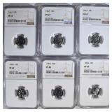 6-ROOSEVELT DIMES NGC PF67 6-ROOSEVELT DIMES NGC PF67