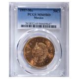 1957 MO MEXICO 50 CENTAVOS, PCGS MS-65 RED 1957 MO MEXICO 50 CENTAVOS, PCGS MS-65 RED