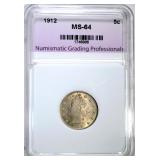 1912 LIBERTY 'V' NICKEL, NGP CH/GEM BU 1912 LIBERTY 'V' NICKEL, NGP CH/GEM BU