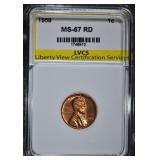 1958 LINCOLN CENT LVCS SUPERB GEM BU RED