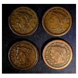 1851 VG, 53 FINE & 2-54 F/VF LARGE CENTS 1851 VG, 53 FINE & 2-54 F/VF LARGE CENTS
