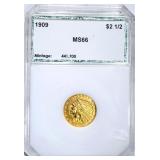 1909 $2.50 INDIAN GOLD PCI GEM BU 1909 $2.50 INDIAN GOLD PCI GEM BU