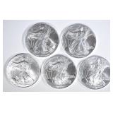 5-BU 1999 AMERICAN SILVER EAGLES 5-BU 1999 AMERICAN SILVER EAGLES