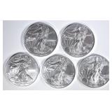 5-GEM BU 2018 AMERICAN SILVER EAGLES 5-GEM BU 2018 AMERICAN SILVER EAGLES