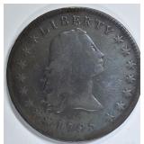 1795 FLOWING HAIR DOLLAR  FINE