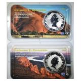 1993, 94 AUSTRALIA 1oz SILVER KOOKABURRA COINS