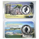 1997, 98  AUSTRALIA 1oz SILVER KOOKABURRA COINS