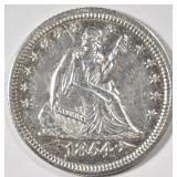 1854-O SEATED LIBERTY QUARTER CH AU 1854-O SEATED LIBERTY QUARTER CH AU