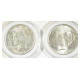 1922 P,D PEACE DOLLARS BU