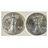 2 2022 AMERICAN SILVER EAGLES 2 2022 AMERICAN SILVER EAGLES