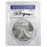 2021  SLIVER EAGLE  T-2 FIRST DAY PCGS MS70