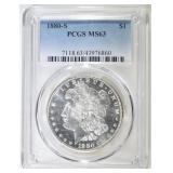 1880-S MORGAN DOLLAR PCGS MS63