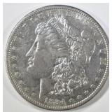 1884-S MORGAN DOLLAR AU