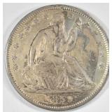 1859-S SEATED LIBERTY HALF DOLLAR AU