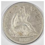 1859-O SEATED LIBERTY HALF DOLLAR CH AU