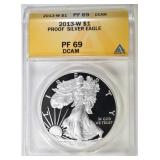 2013 W AMERICAN SILVER EAGLE ANACS PF 69 DCAM