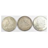 1921-P,D,S MORGAN DOLLARS MOSTLY AU 1921-P,D,S MORGAN DOLLARS MOSTLY AU