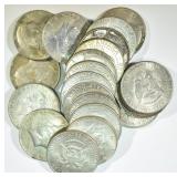 20-CIRC 40% SILVER KENNEDY HALF DOLLARS 20-CIRC 40% SILVER KENNEDY HALF DOLLARS