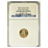 2007 GOLD EAGLE $5 ER NGC GEM UNCIR