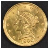 1900 GOLD $2.5 LIBERTY GEM BU