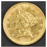 1857 GOLD $2.5 LIBERTY BU