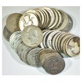 40-CIRC MIXED DATE 90% SILVER WASHINGTON QUARTERS 40-CIRC MIXED DATE 90% SILVER WASHINGTON QUARTERS