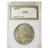 1934 S PEACE DOLLAR PCI AU 1934 S PEACE DOLLAR PCI AU