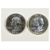 1951 & 52 WASHINGTON QUARTERS CH PROOF