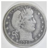 1914-S BARBER QUARTER FINE