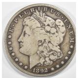 1892-S MORGAN DOLLAR VG/FINE 1892-S MORGAN DOLLAR VG/FINE