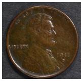 1911-D LINCOLN CENT XF