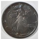 1916-S WALKING LIBERTY HALF DOLLAR AU/BU COLOR 1916-S WALKING LIBERTY HALF DOLLAR AU/BU COLOR
