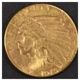 1915 GOLD $2.5 INDIAN CH BU