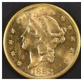 1882-S GOLD $20 LIBERTY CH BU