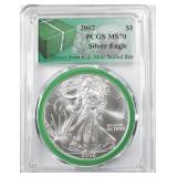 2002 SILVER EAGLE PCGS MS70 MONSTER BOX LABEL