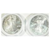 1991,98 AMERICAN SILVER EAGLES