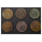 (6) 1864 INDIAN HEAD CENTS CIR