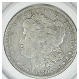 1891-O MORGAN DOLLAR VF 1891-O MORGAN DOLLAR VF