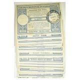 PACK OF 1943 COUPON REPONSE INTERNATIONAL PACK OF 1943 COUPON REPONSE INTERNATIONAL