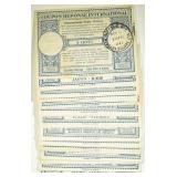 PACK OF 1943 COUPON REPONSE INTERNATIONAL