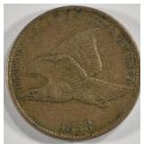 1858 FLYING EAGEL CENT  XF