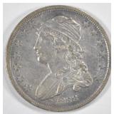 1838 CAPPED BUST QUARTER AU