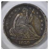 1839-O SEATED LIBERTY HALF DIME XF 1839-O SEATED LIBERTY HALF DIME XF