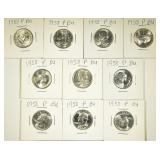 (10) 1958 WASHINGTON QUARTERS BU