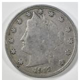 1912-S LIBERTY NICKEL FINE+ 1912-S LIBERTY NICKEL FINE+